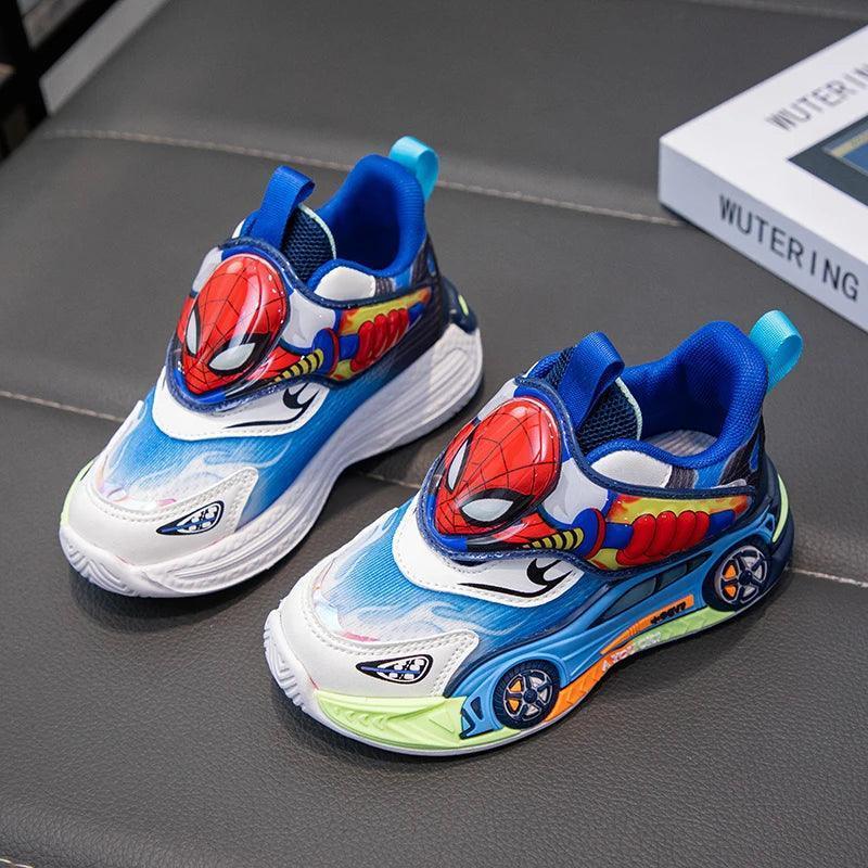 LED Spiderman Sneakers for Boys - Lighted Outdoor Sport Shoes - ClubOn