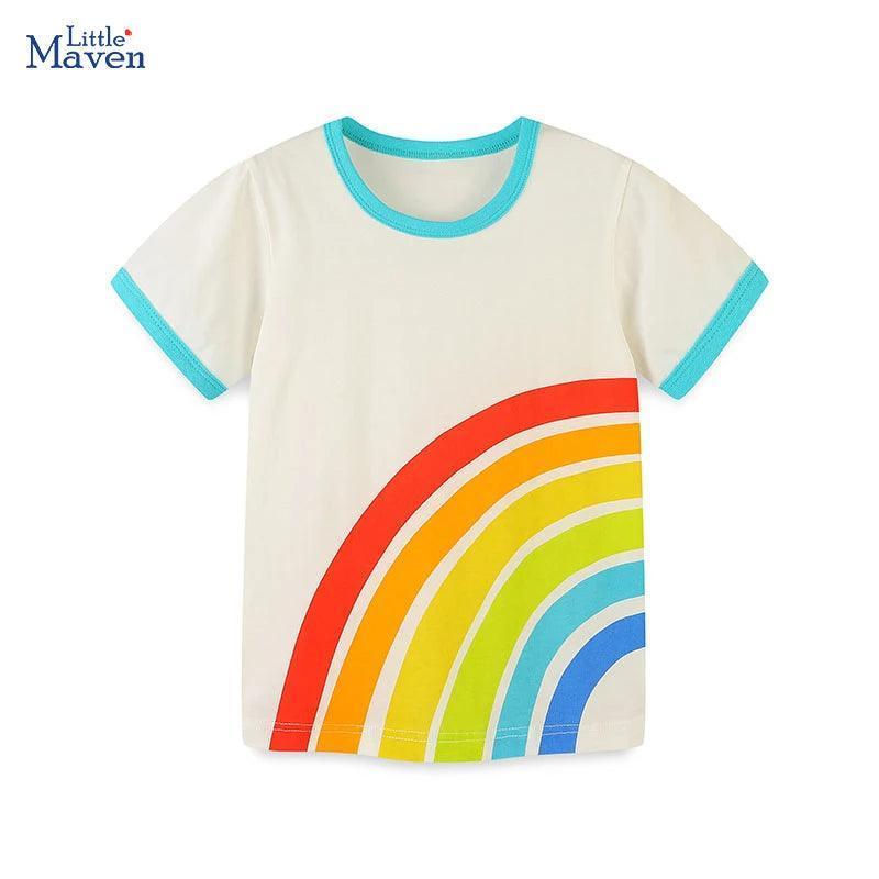 Little Maven Cartoon Rainbow T-Shirt | Kids' Blouse - ClubOn