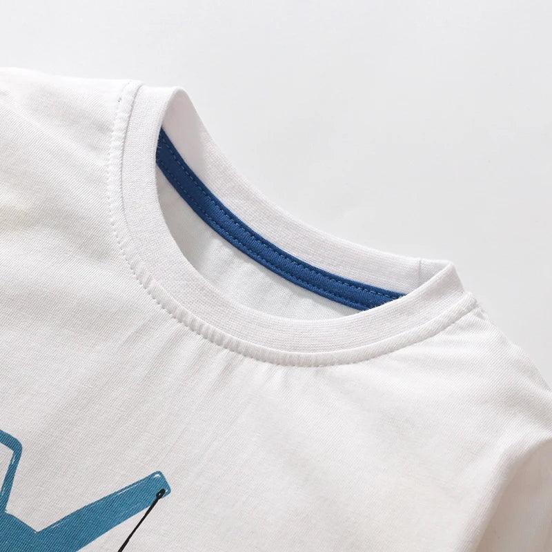 Little Maven Cartoon Excavator Long Sleeve Tee for Boys - ClubOn