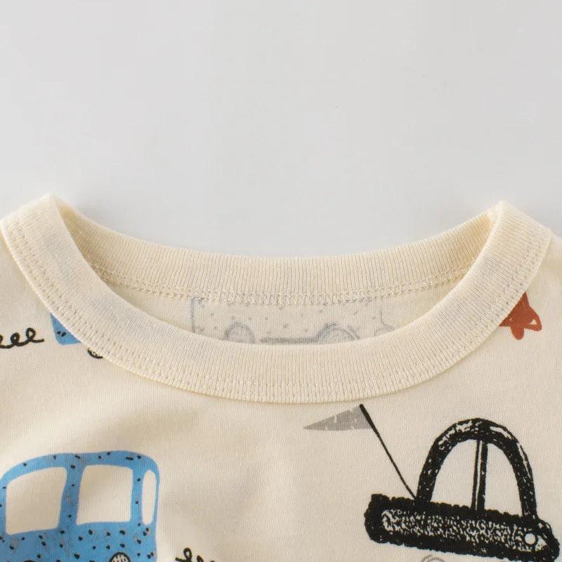 Little Maven Kids T-Shirt with Cute Cars Pattern - ClubOn
