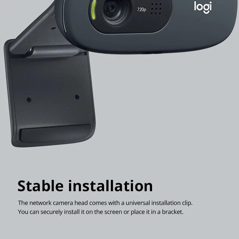 Logitech C270 HD 720P Webcam with Built-in Microphone - ClubOn