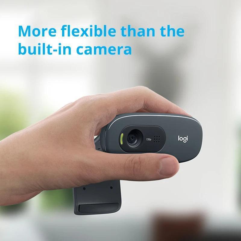 Logitech C270 HD 720P Webcam with Built-in Microphone - ClubOn