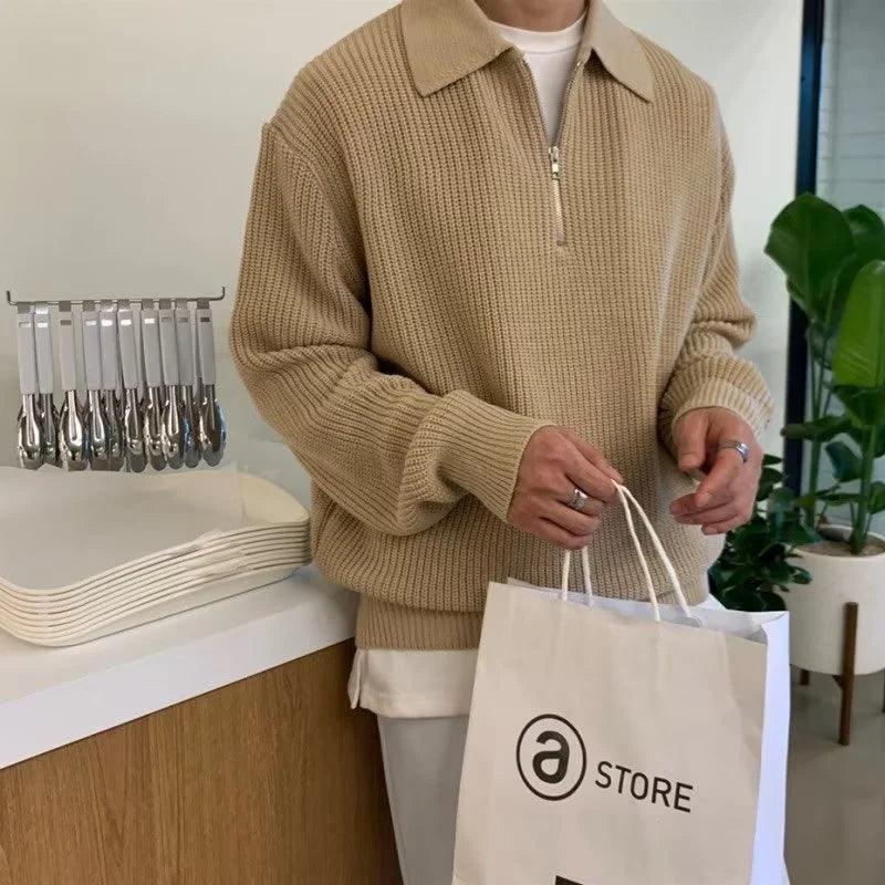 Men's Fashion Knit Sweater - Vintage Casual - ClubOn