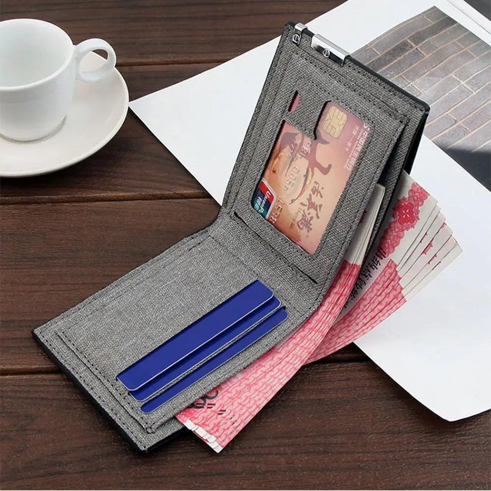 Men's Multifunctional Canvas Wallet - Lightweight Portable Purse - ClubOn