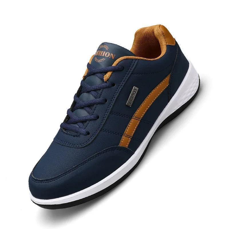 Men's Leather Sneakers – Soft Bottom Sports Casual Shoes - ClubOn