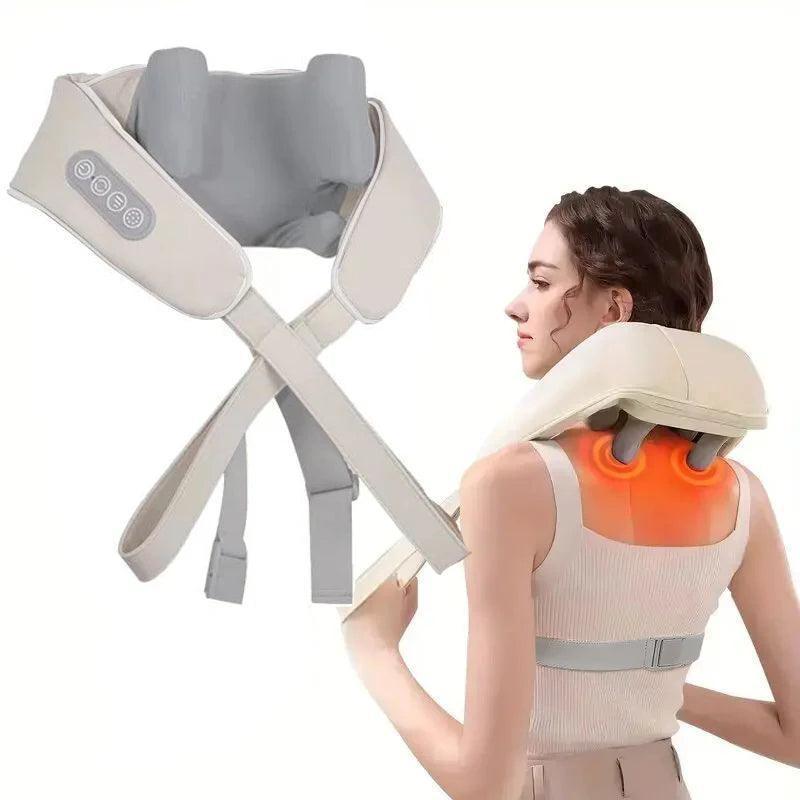 Wireless Neck & Shoulder Massager – Low Heat, Bionic Kneading, Full Area Coverage - ClubOn