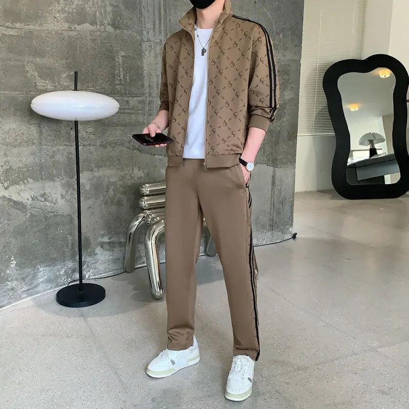 Men's Long Sleeve Hoodie & Pants Suit - Fashion Sports Set - ClubOn
