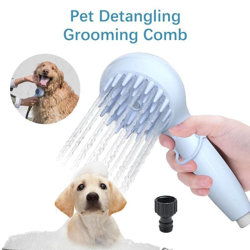 Pet Bathing Brush & Shower Head - Dog & Cat Massage Tool - ClubOn