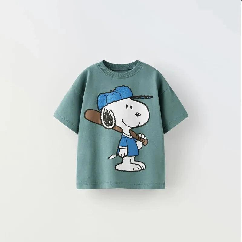 Trendy Cartoon Printed T-Shirt | Boys' Summer Short Sleeve - ClubOn