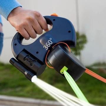 Dual Dog Rope Leash with Light – Retractable Double Pet Traction - ClubOn