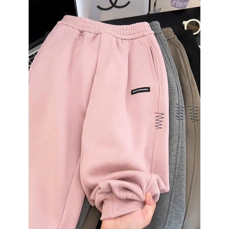 Girls' Plus Velvet Cuff Pants - Autumn/Winter Sports - ClubOn