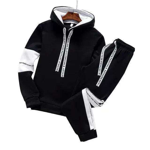 Winter Hoodie Set for Men - Casual Tracksuit Sweatshirt & Pants - ClubOn
