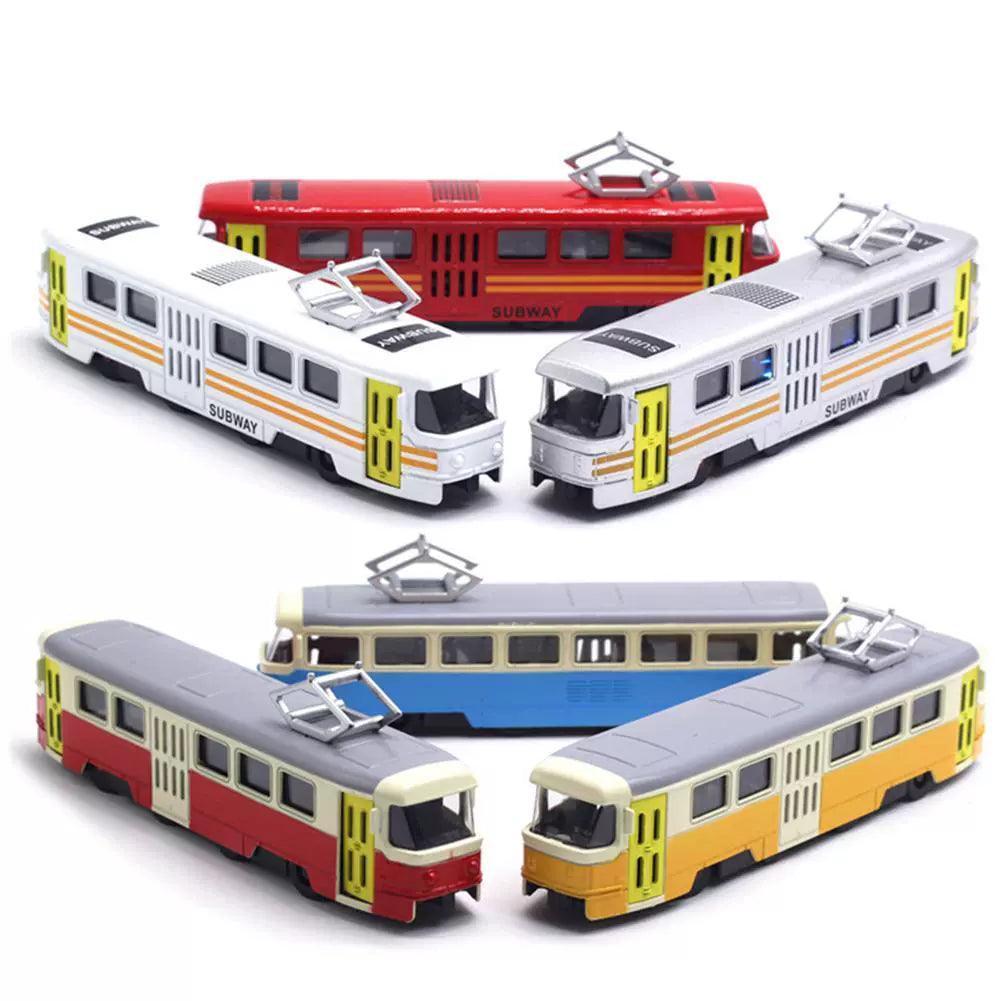 Classic Diecast Train & Tram Pull Back Vehicle Toy - ClubOn