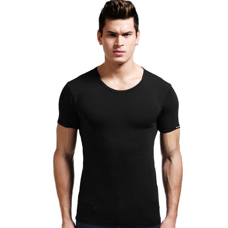 Men's Modal Slim Fit T-Shirt - Lightweight, Short-Sleeved, Sports Vest - ClubOn