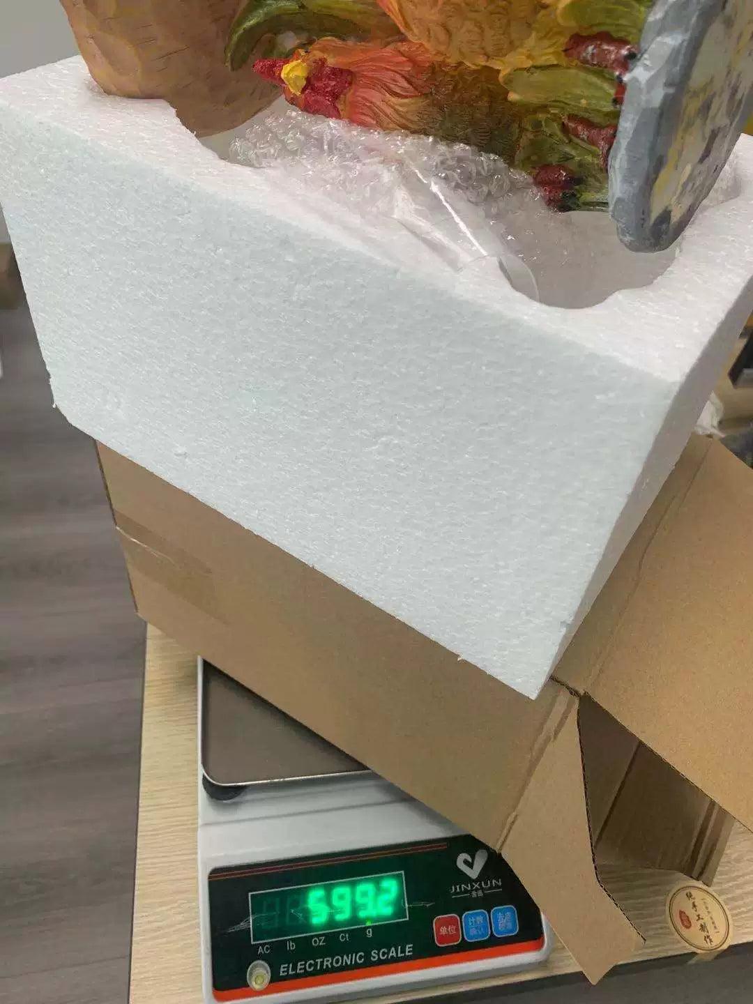 Resin Rooster & Hen Bird Bath – Garden Decoration & Feeder - ClubOn