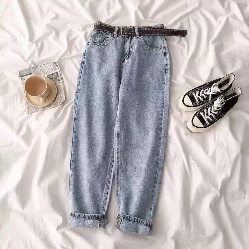 Vintage Straight High Waist Jeans for Women - ClubOn