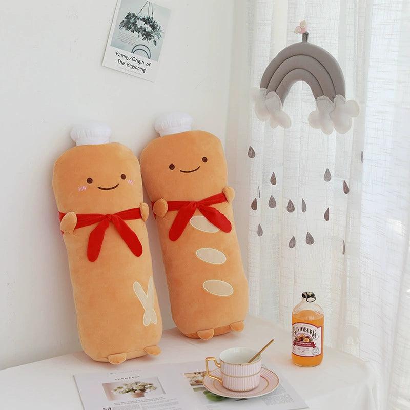 Stuffed Baguette Sliced Bread Pillow - Cute Soft Plushie - ClubOn