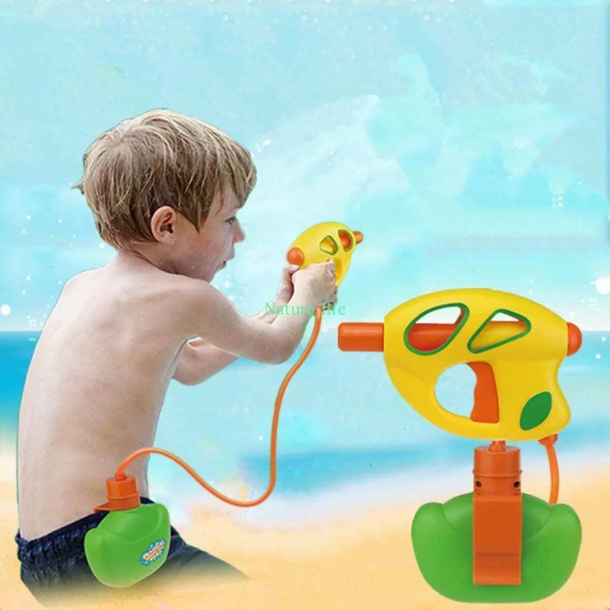 Children's Kid Fireman Backpack Nozzle Water Gun – Outdoor Play Toy - ClubOn