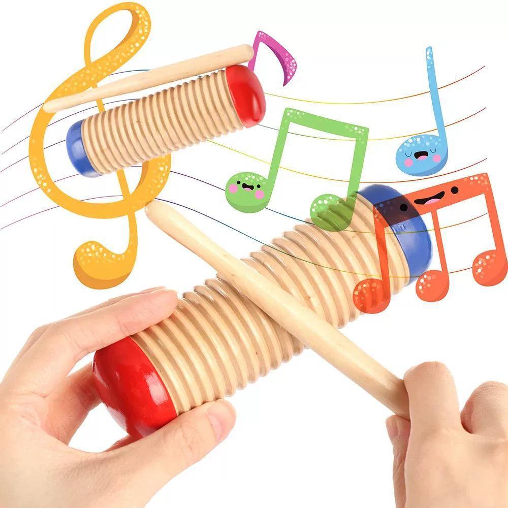 Wooden Guiro Rhythm Toy – Musical Instrument for Kids 2024 - ClubOn