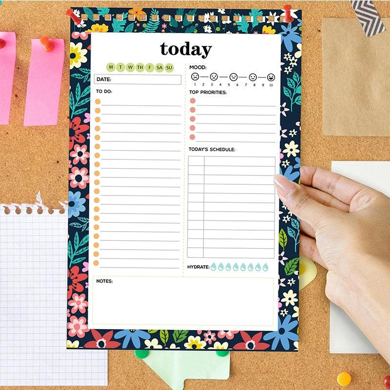 Daily Planner Notepad – Weekly & Monthly Coil Book Schedule Pad - ClubOn