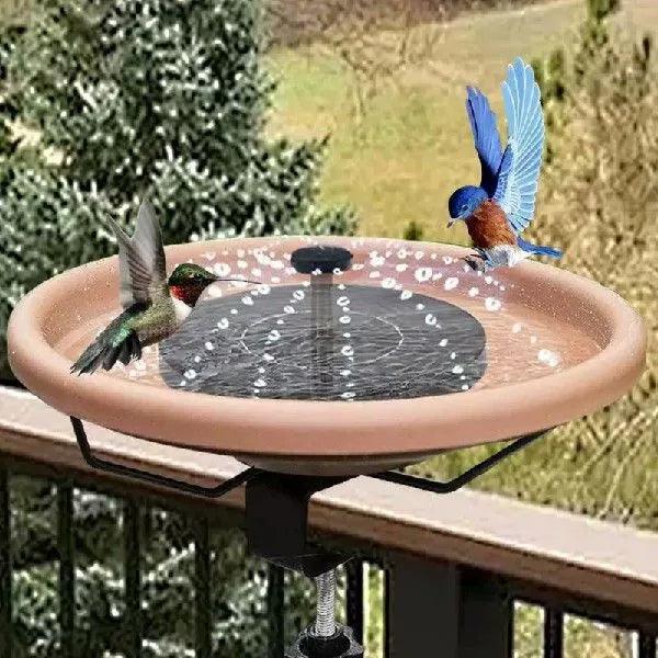 Deck-Mounted Bird Bath & Feeder - Railing Birdbaths for Gardens - ClubOn