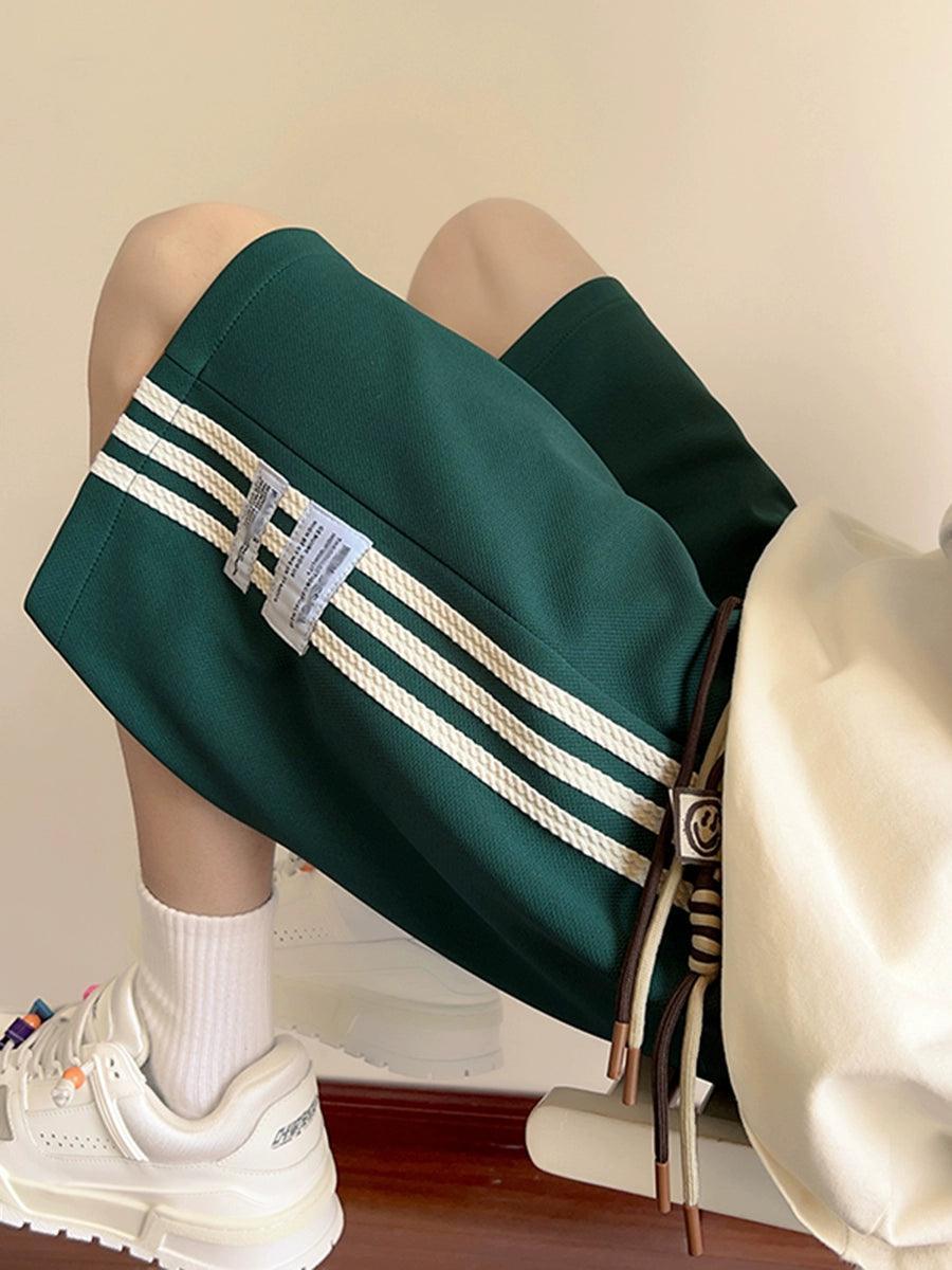 Men's Retro Striped Shorts - Loose Casual Trend - ClubOn