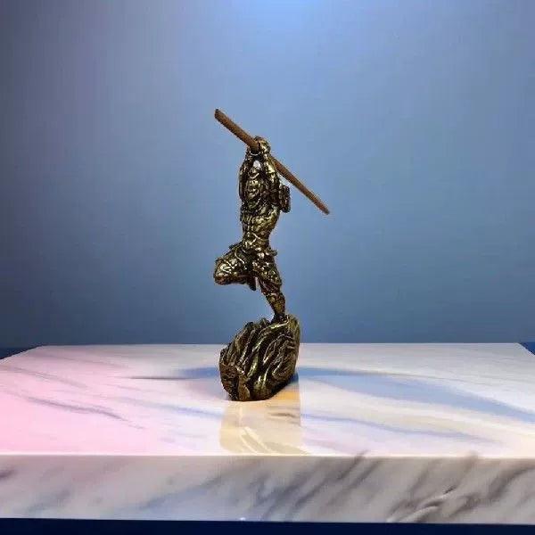 Creative Alloy WU KONG Figure – Handmade Bronze Hell Fire Sun Sculpture - ClubOn