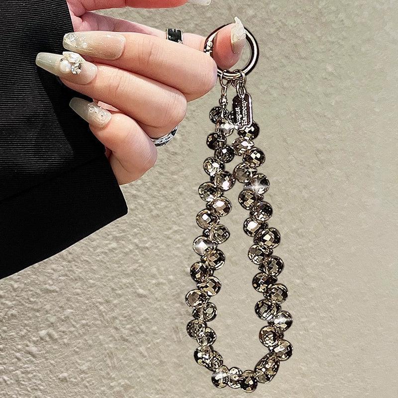Luxury Crystal Beads Bracelet Lanyard – Clip for Mobile Phone Case & Keychain - ClubOn