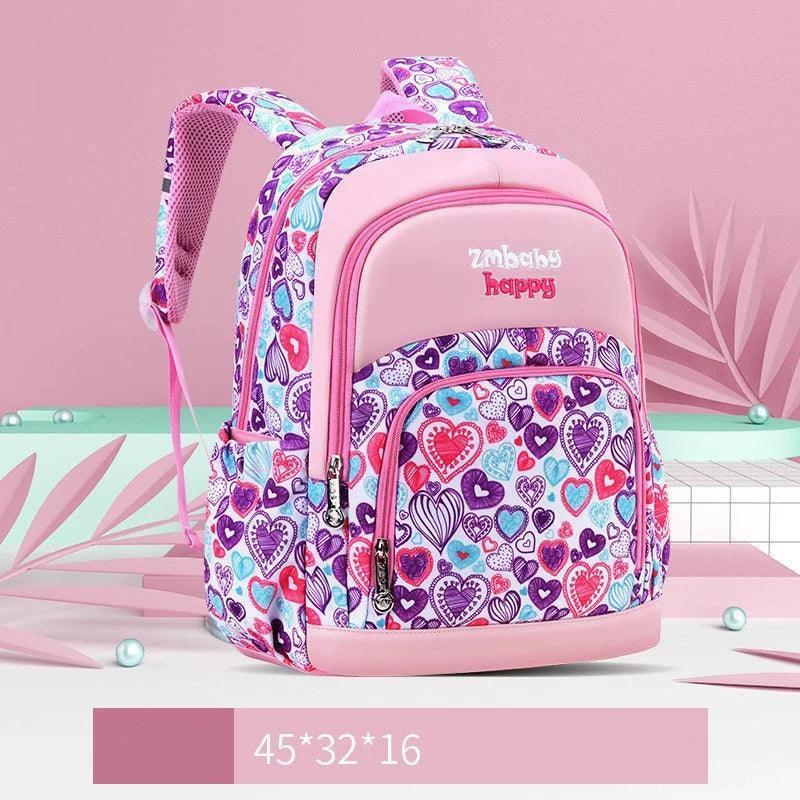 Elementary School Backpack for Girls | Cute Cartoon Design - ClubOn