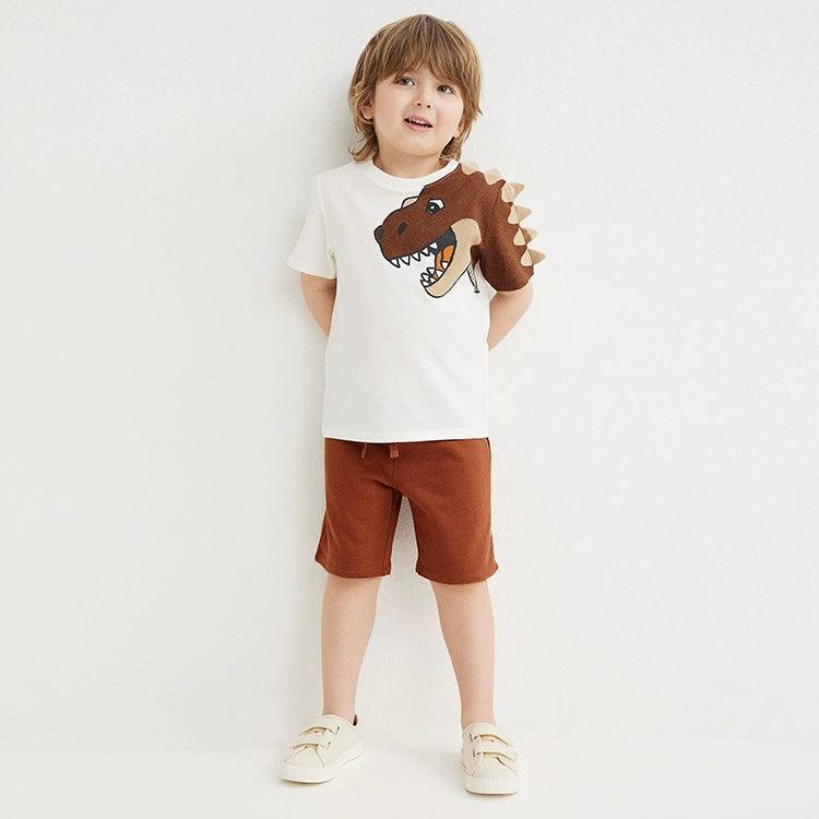Boys Summer Dinosaur Short-Sleeved T-Shirt Set - Children's Outfit - ClubOn
