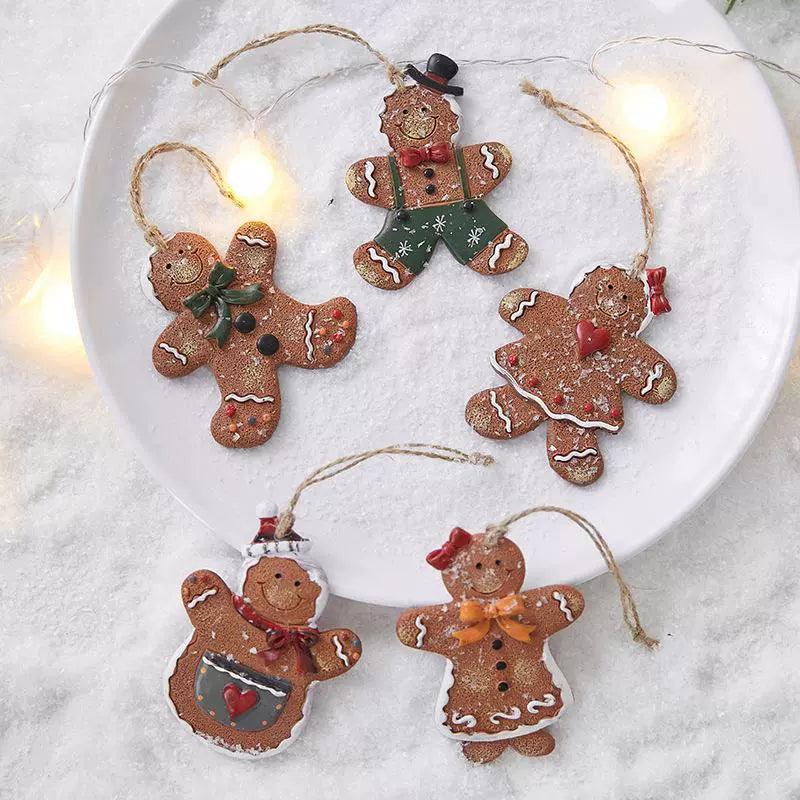 Hand-Painted Gingerbread Man Christmas Tree Ornaments – Cute Holiday Decorations - ClubOn