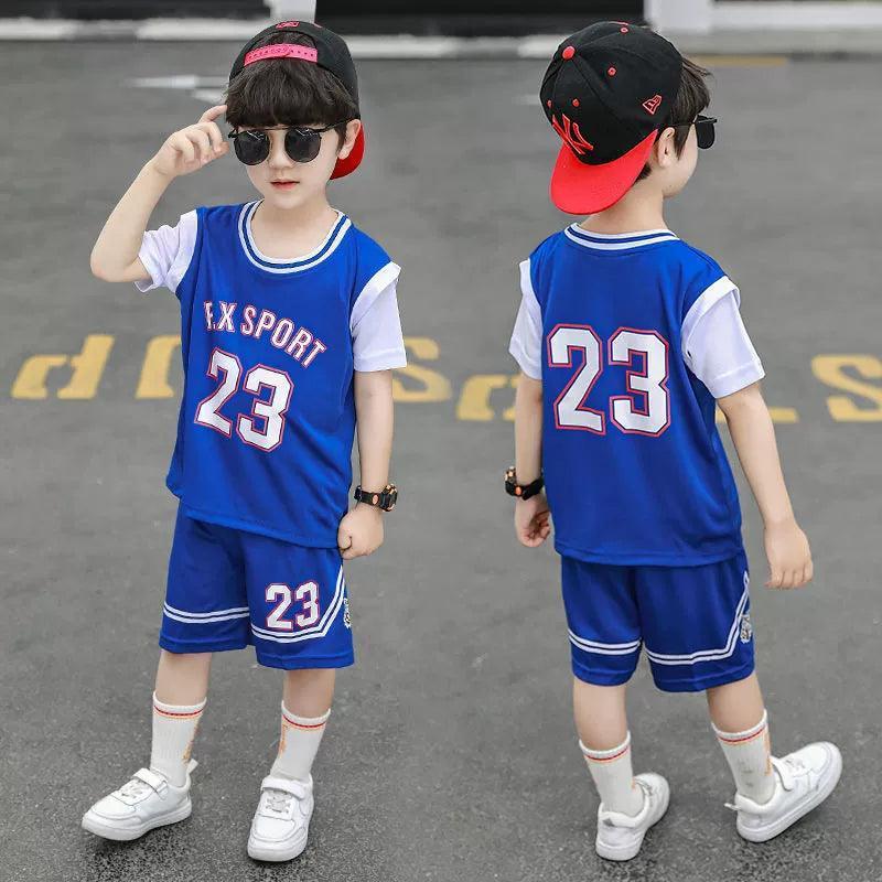 Boys Summer Basketball Suit – Short-Sleeved Sportswear - ClubOn