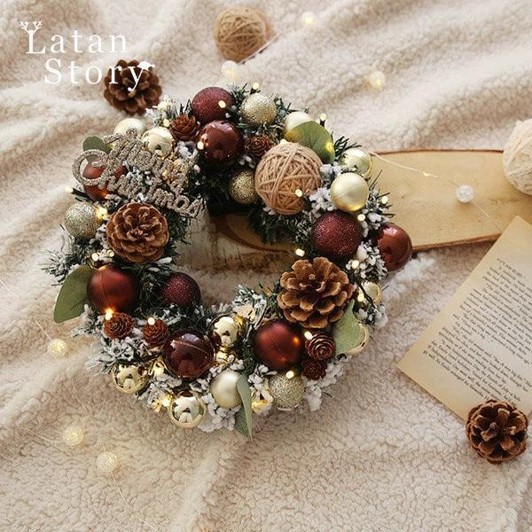 Christmas Wreath - Pine Needle Vine Decoration, American Style - ClubOn