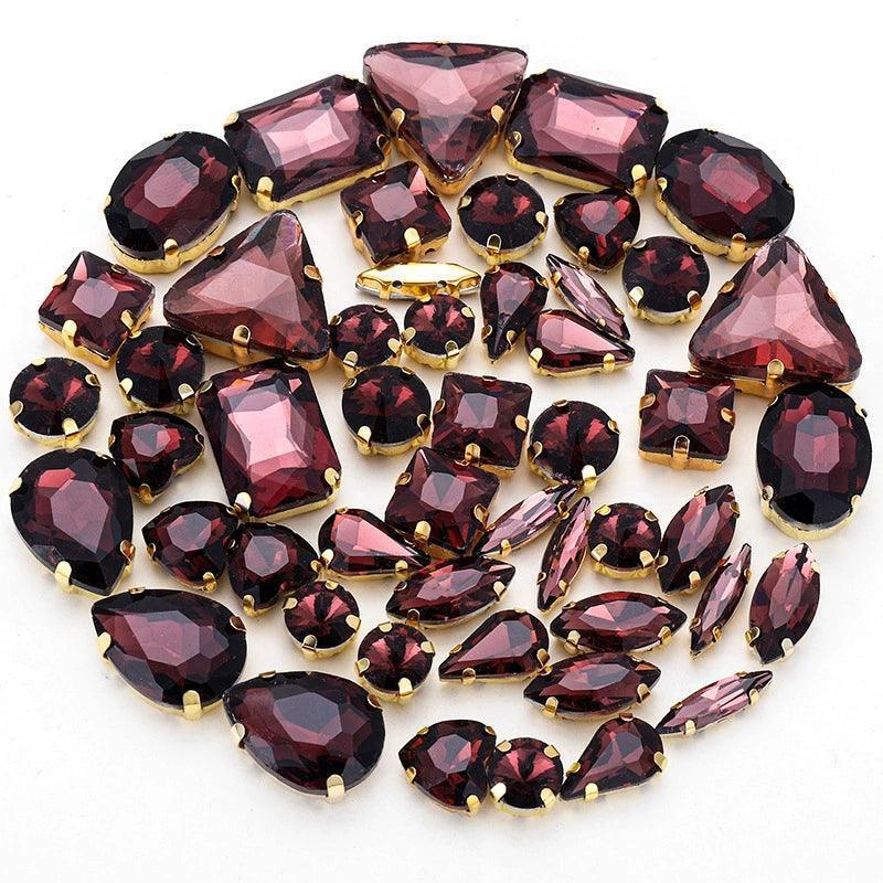 50 Crystal Single Claw Sewing Gems – Mixed DIY Clothing Embellishments - ClubOn