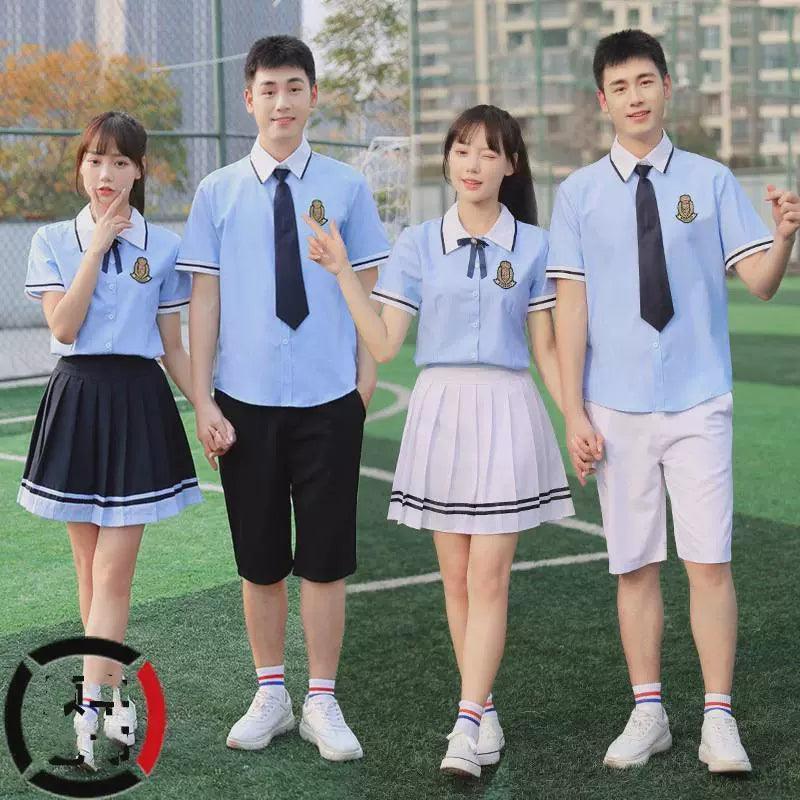 Short-Sleeved College Style Class Suit – School Uniform - ClubOn