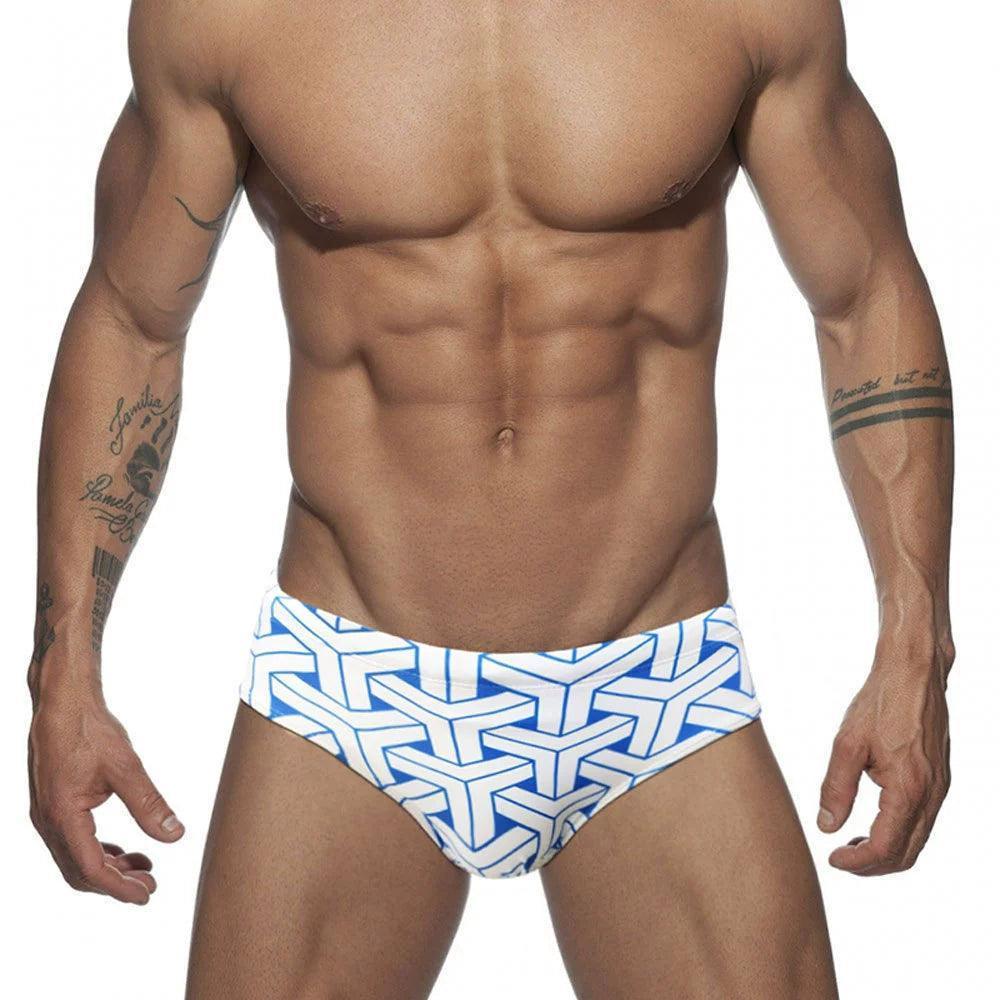 Men's Woven Pattern Triangle Swimwear | Trendy & Fashionable - ClubOn