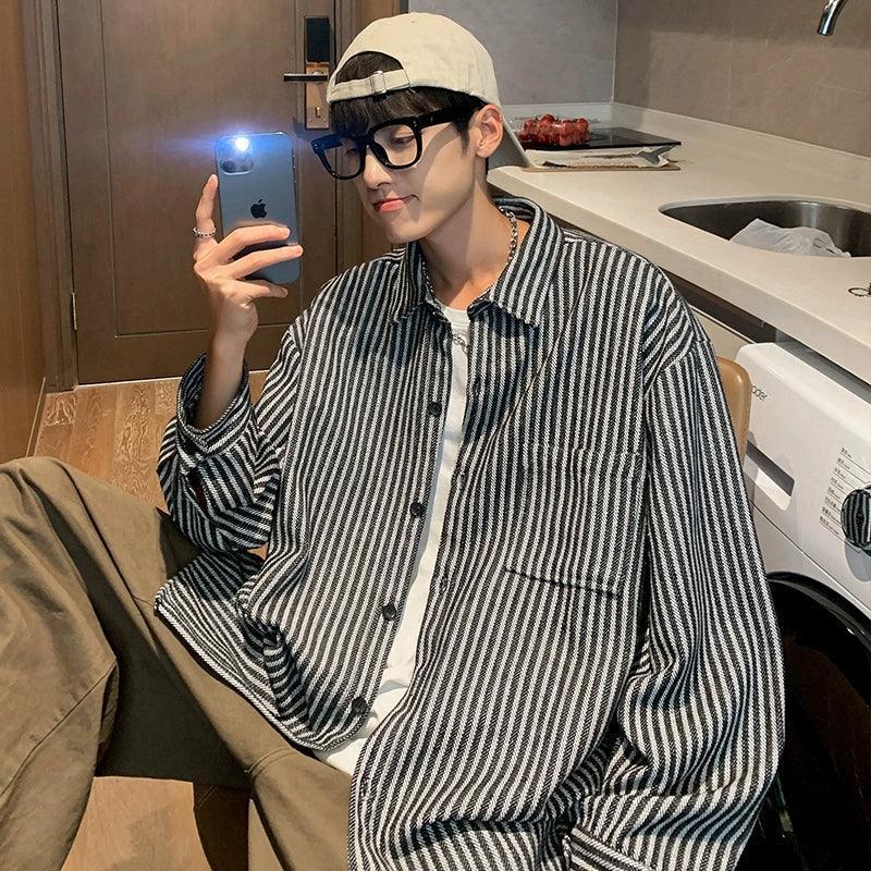 Plaid Shirt for Men – Long Sleeve Slim Fit Casual Jacket - ClubOn