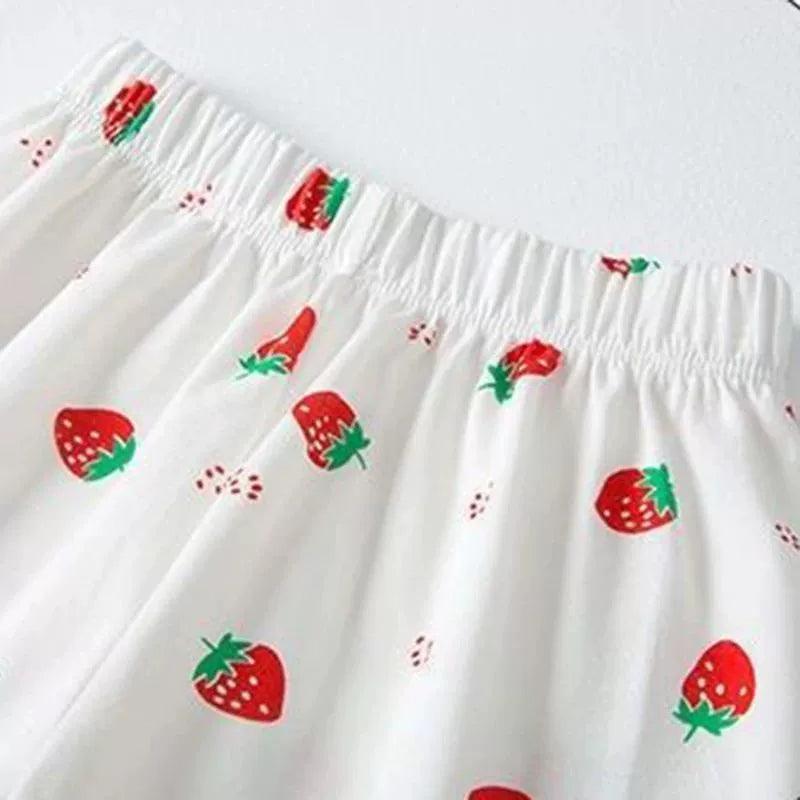 Summer Clothes Set for Girls - Cartoon Short Sleeve Pajamas - ClubOn