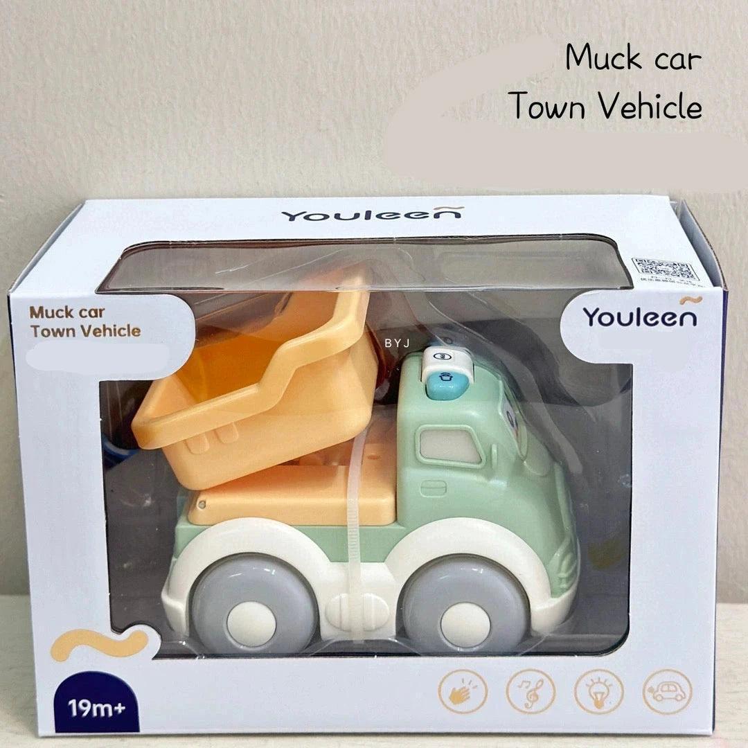 Genuine Little Actor Multifunctional Excavator – Electric Steam Spray & Sliding Forklift Toy - ClubOn