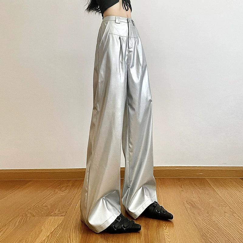 High-Waisted Casual Wide Leg Pants for Women - ClubOn