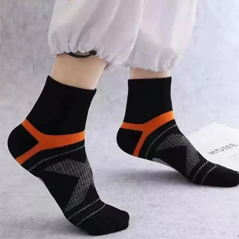 Men's Black Sports Socks (Casual, Running, Autumn, 5 Pairs) - ClubOn