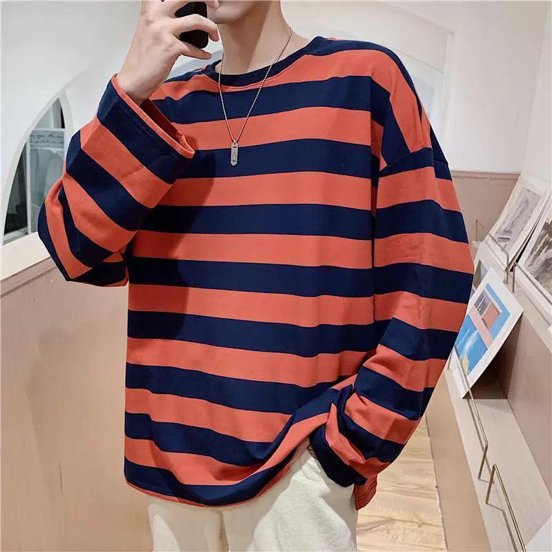 Spring Men’s Classic Striped Hoodie – Hip Hop Streetwear - ClubOn