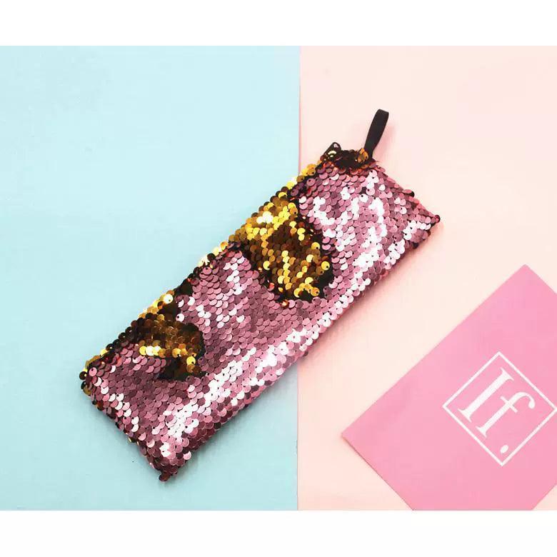 Sequin Pencil Case - Flash Sequin Pen Bag for School Supplies - ClubOn