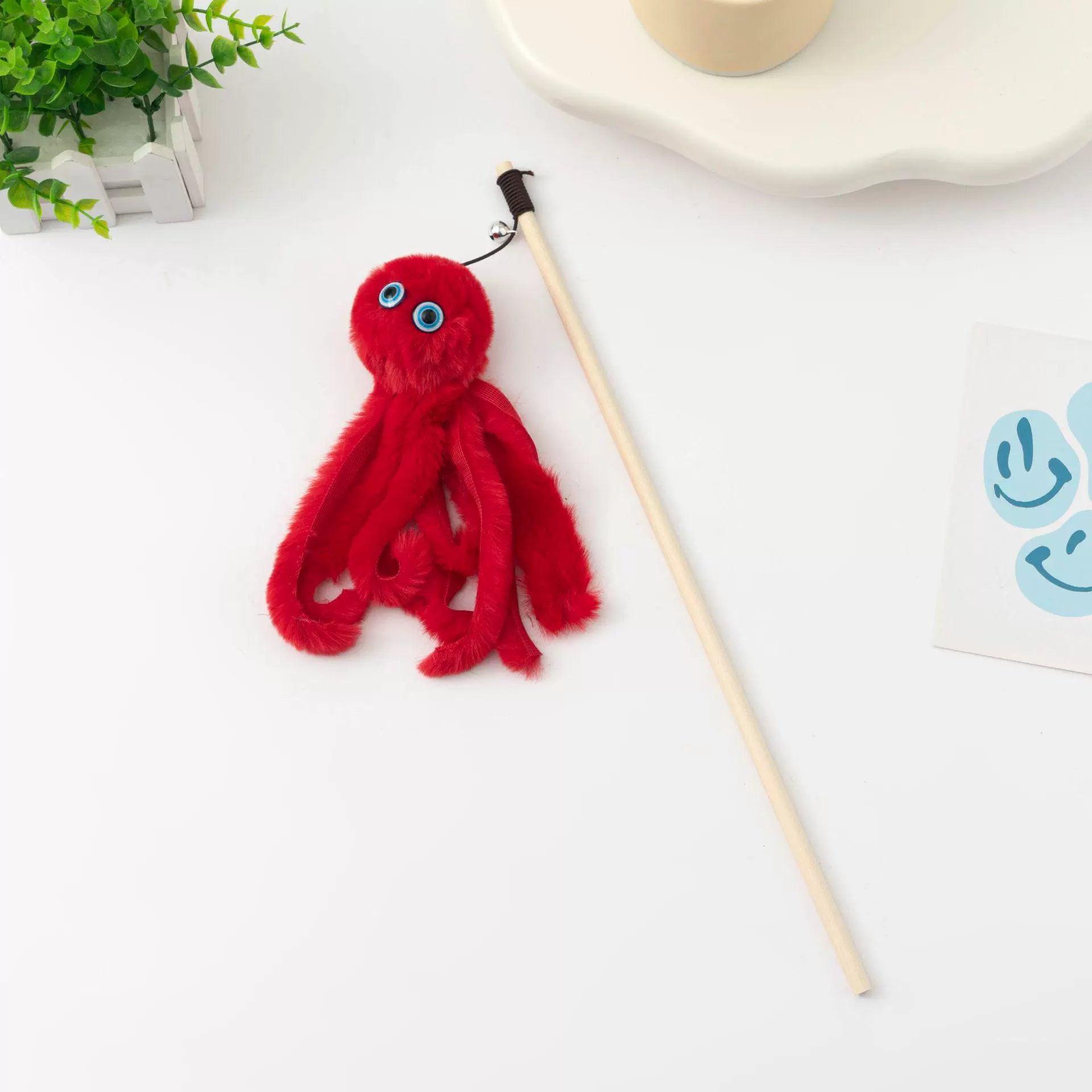 Octopus Plush Cat Toy - Interactive Funny Pet Play Toy - ClubOn