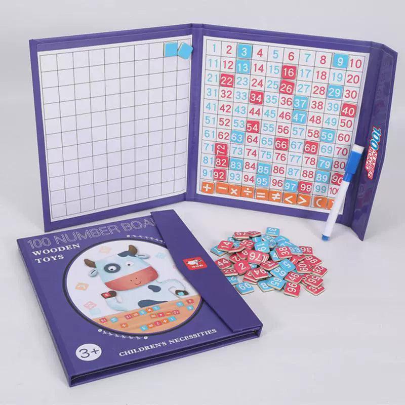 1–100 Montessori Magnetic Number Book – Math Toy & Counting Board Game - ClubOn