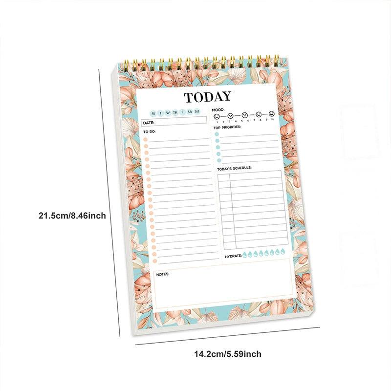 Daily Planner Notepad – Weekly & Monthly Coil Book Schedule Pad - ClubOn