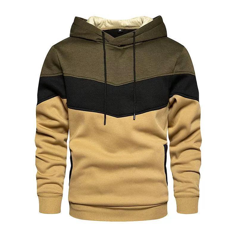 Men's Patchwork Hooded Sweatshirt – Casual & Stylish Hoodie - ClubOn
