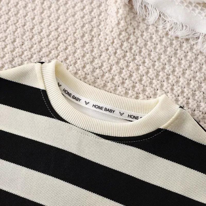 Summer Striped T-Shirt Set for Boys & Girls - ClubOn