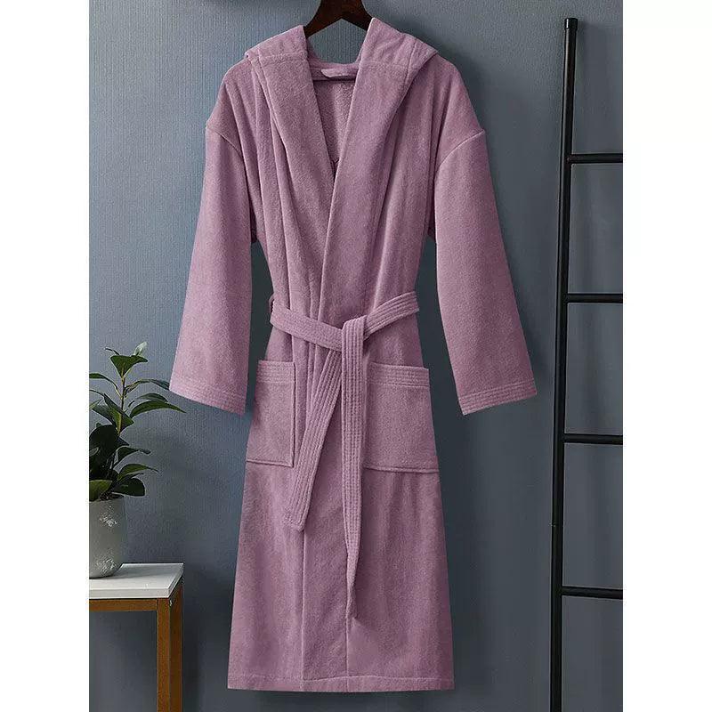 Waffle Cotton Bathrobe for Couples – Men's & Women's Towel Material - ClubOn