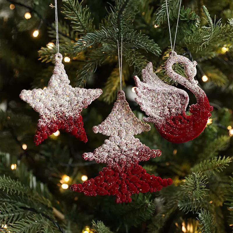 Christmas Snowfall Deer Pendant Light – Luxury Plush Decoration - ClubOn